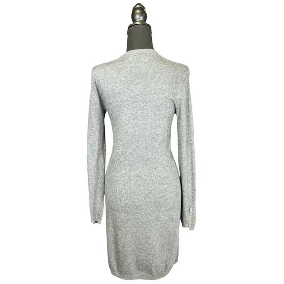 Zara Super Soft Bodycon Knit Sweater Mini Dress, Size Medium, Gray - Picture 2 of 4
